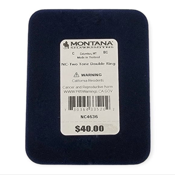 Montana Silversmiths Two Tone Double Ring Necklace New! - Picture 5 of 9